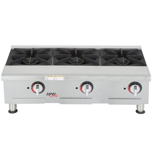 Apw Wyott Ghpw 3i Workline Wide Three Burner Countertop Gas Hot Main Picture