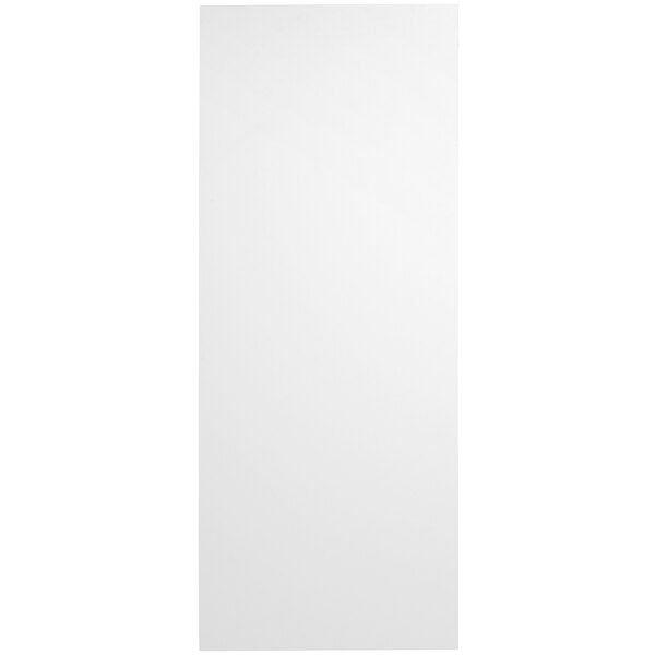 A clear rectangular vinyl sheet protector with a black border on a white background.