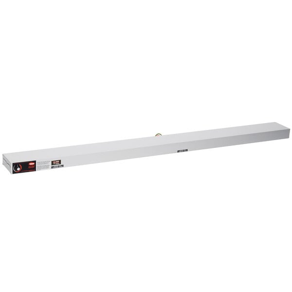 A white rectangular Hatco infrared warmer with red and black buttons.