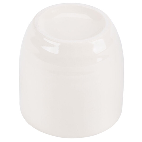 A white cylindrical object with a white surface.