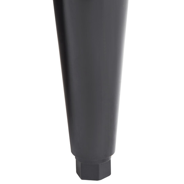 A black plastic tube with a black cap.