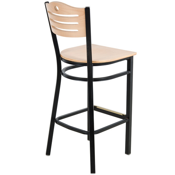 Lancaster Table & Seating Natural Finish Bar Height Bistro Chair
