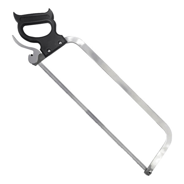 A Weston stainless steel blade for a butcher hand meat saw.