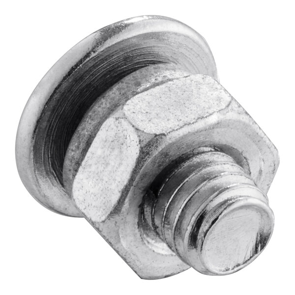 A stainless steel replacement screw for an Avantco countertop convection oven.