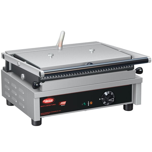 A Hatco Multi Contact Panini Sandwich Grill on a counter.