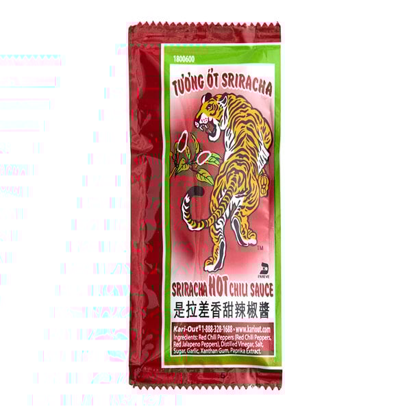 Sriracha Hot Chili Sauce 9 Gram Portion Packet - 200/Case