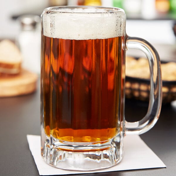Libbey 16 Oz Paneled Glass Beer Mugs in Bulk (1 Dozen)