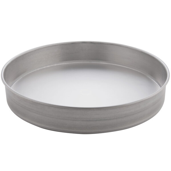 An American Metalcraft Tin-Plated Steel round cake pan with straight sides.