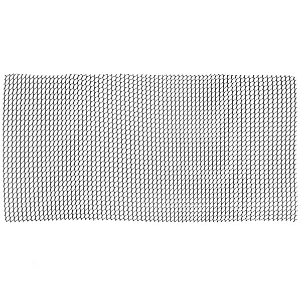 A white mesh bag with a black net.