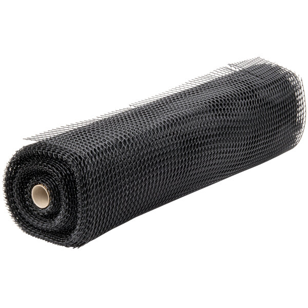 A roll of black mesh fabric with the product name "San Jamar UL5405 Ultraliner" on it.