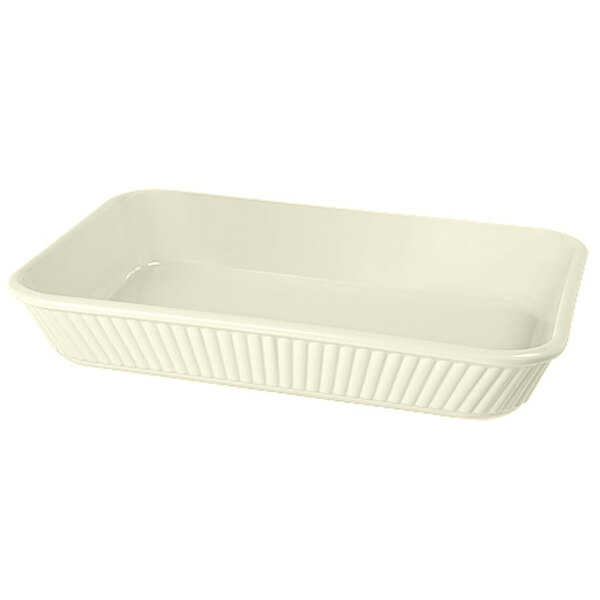 a white rectangular baking dish