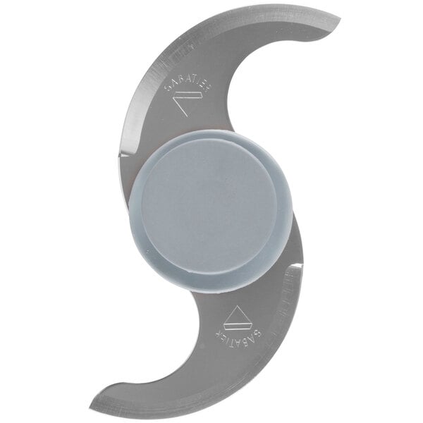 A Robot Coupe Smooth "S" Blade with a grey handle and a silver metal blade.