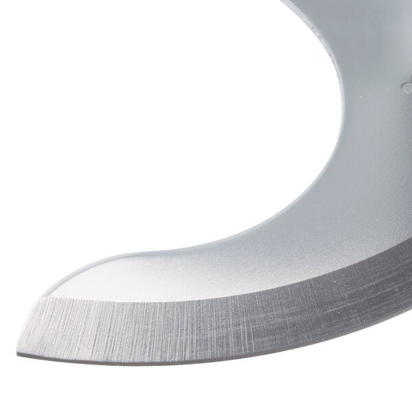 A Robot Coupe smooth "S" blade with a silver handle.