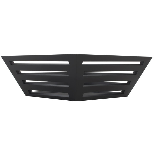 An American Metalcraft square birch bread basket with holes.