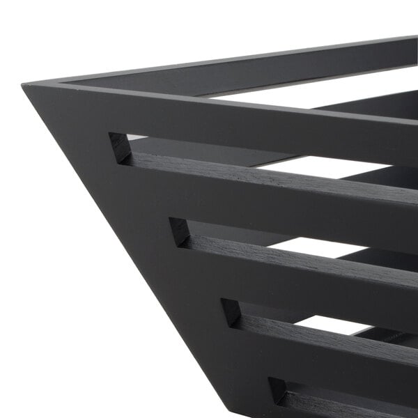 An American Metalcraft square black birch bread basket.