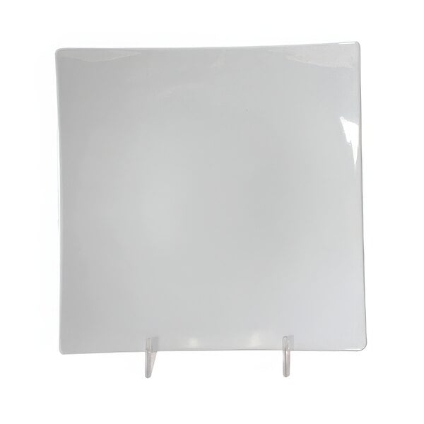 A white square Thunder Group melamine plate.