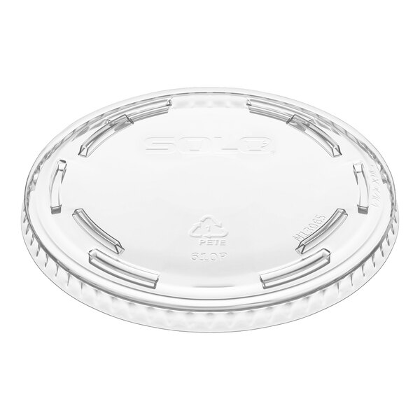 Solo Ultra Clear™ 610TP Clear PET Plastic No Slot Lid - 1,000/Case