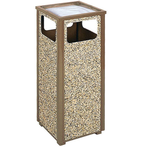 Rubbermaid FGR12SU201PL Aspen Ash/Trash Brown with Desert Brown Stone