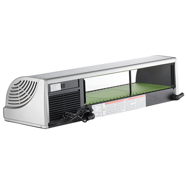 Hoshizaki HNC120BARSL Curved Glass Refrigerated Sushi Display Case 47" Right Side Compressor