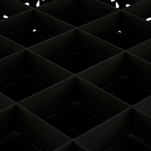 A black square grid with holes.