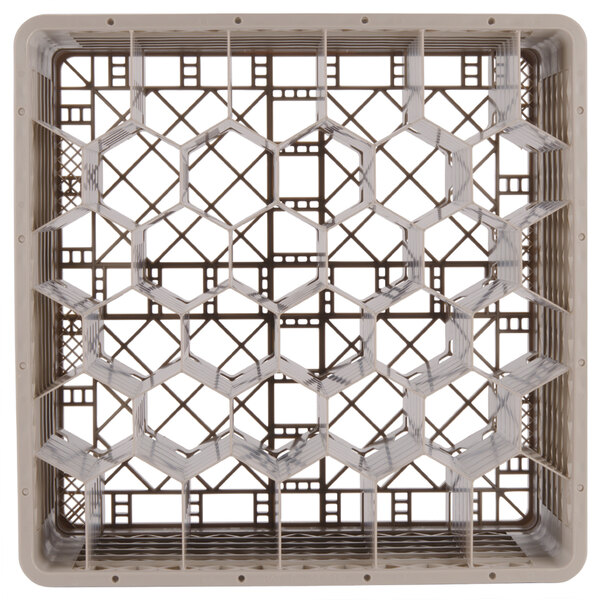 A white Vollrath Traex glass rack with a plastic open rack extender.