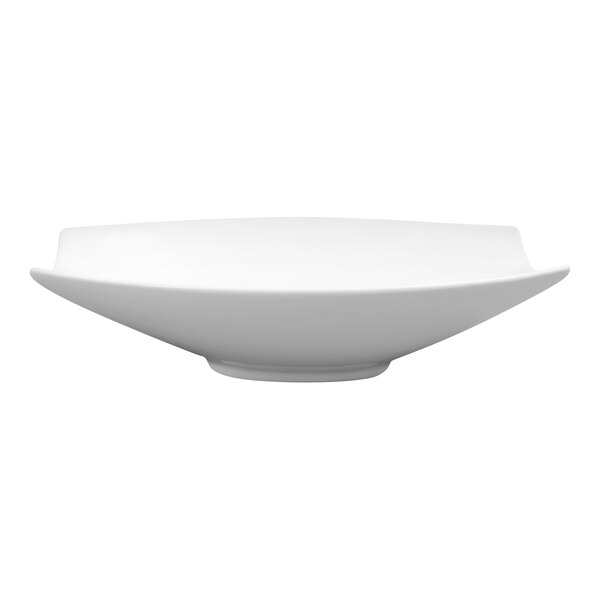 10 Strawberry Street WTR-12RECSAMBWL Whittier 32 oz. White Rectangular Porcelain Samurai Bowl - 16/Case