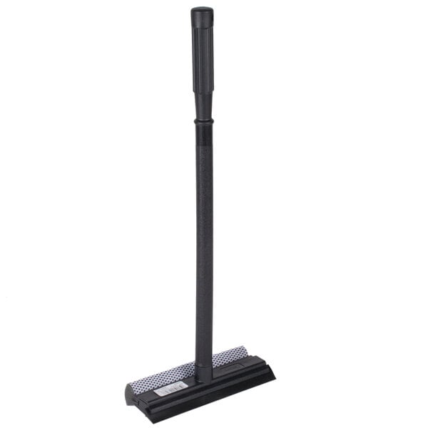 A black Rubbermaid Landmark Series windshield washing kit with a long handle.