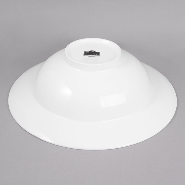 A 10 Strawberry Street Whittier white porcelain rim soup bowl.