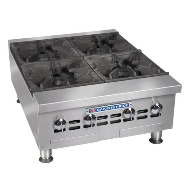 Bakers Pride BPHHP424i Natural Gas 24" Four Burner Heavy Duty Hot