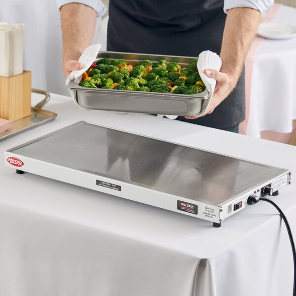 Hatco GRS-24-D 24" x 12" Glo-Ray Stainless Steel Portable Heated Shelf Warmer - 250W