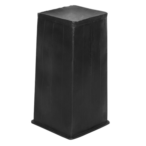 A black square Rubbermaid liner for a trash can.