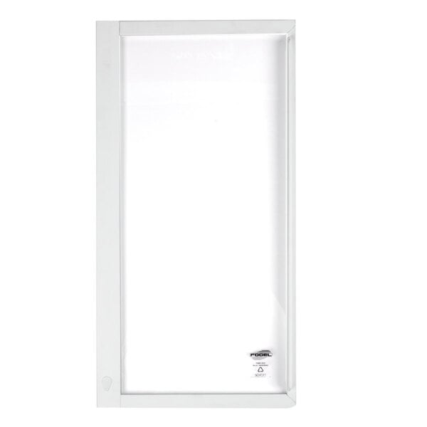 A white rectangular sliding bottom lid with a white background.