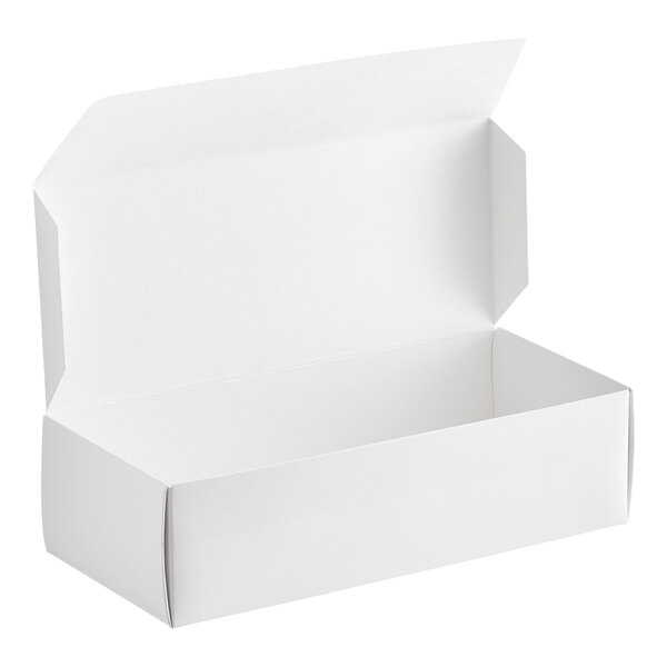 A white box with an open lid.
