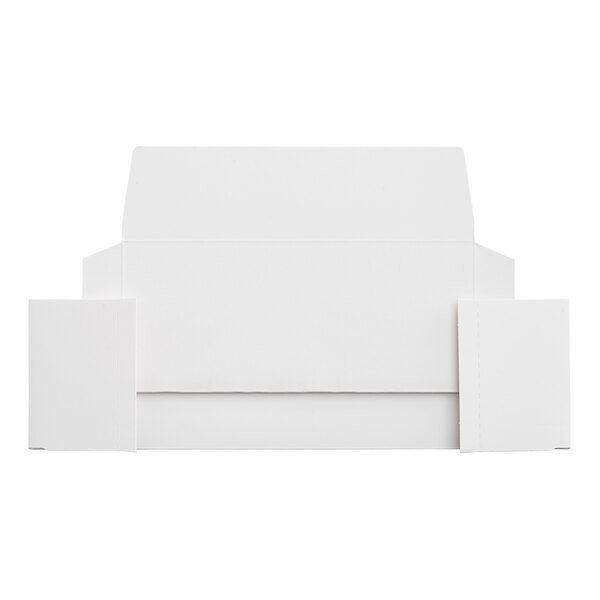 A white rectangular candy box with a black border.