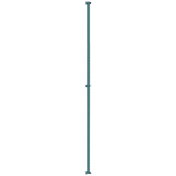 A long metal pole with brackets on a white background.