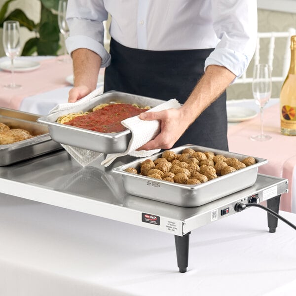 Hatco GRS-60-H 60" x 17 1/2" Glo-Ray Stainless Steel Portable Heated Shelf Warmer - 750W