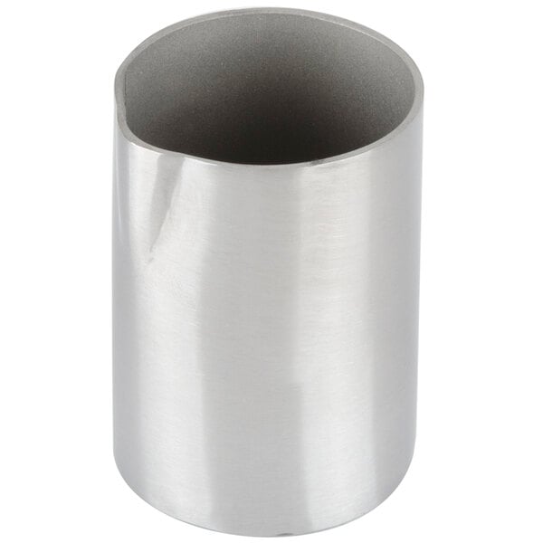 An American Metalcraft stainless steel creamer on a white background.