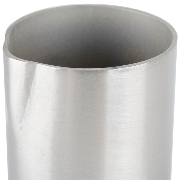 An American Metalcraft stainless steel creamer with a handle.