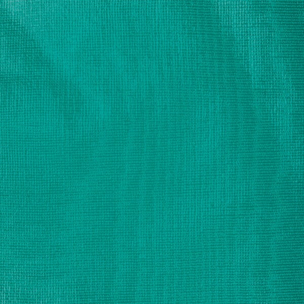 A close up of a green vinyl fabric with a flannel back.