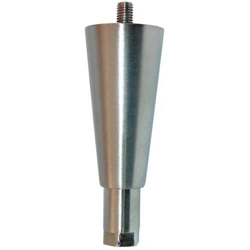A nickel metal cylinder with a hex screw on the end.