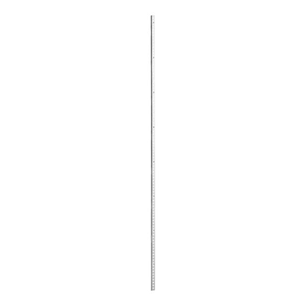 A long thin metal pole with holes in it.
