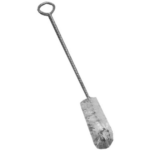 A long metal brush with a metal handle.