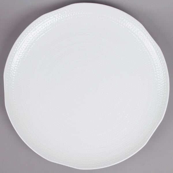 TRAY SERVING &amp; DISPLAY 22&quot; 
ROUND MELAMINE WHITE PEBBLED
