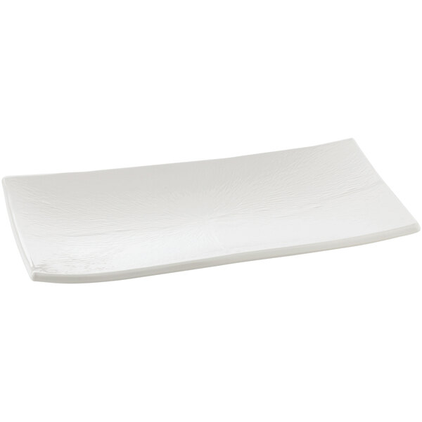 A white rectangular Tablecraft melamine tray.