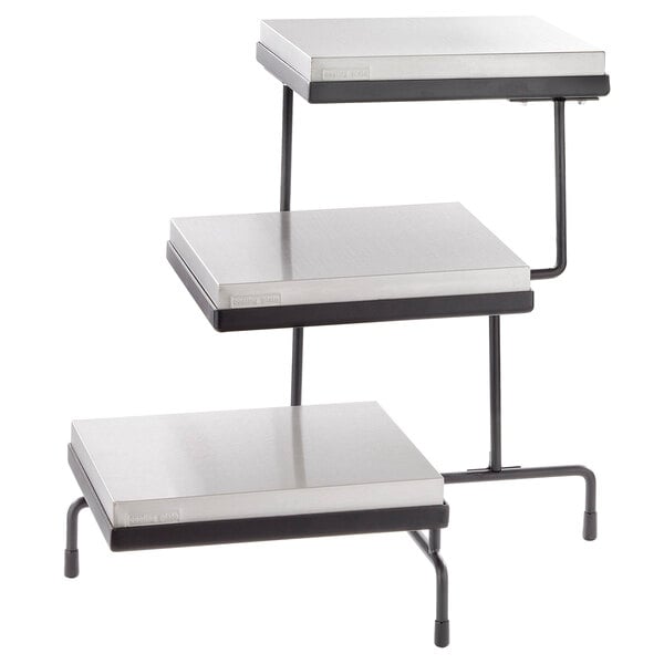 Tablecraft Caterware Cw40309b Three Tiered Display Stand With Half Tablecraft Caterware Cw40309b Three Tiered Display Stand With Half Size Cooling Plates 21 X 17