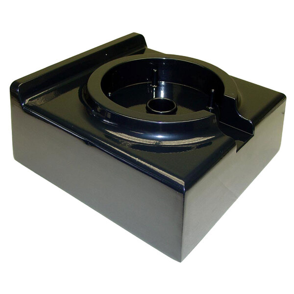 Black rectangular upper housing for a Hamilton Beach commercial blender with a round hole in it.
