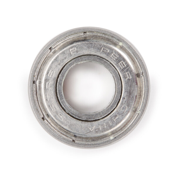 A close up of a metal Waring ball bearing.
