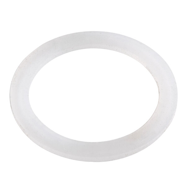 A white circle with a hole in it, the Hamilton Beach cutter blade gasket.