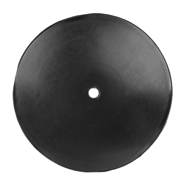 A black disc with a hole in the center.
