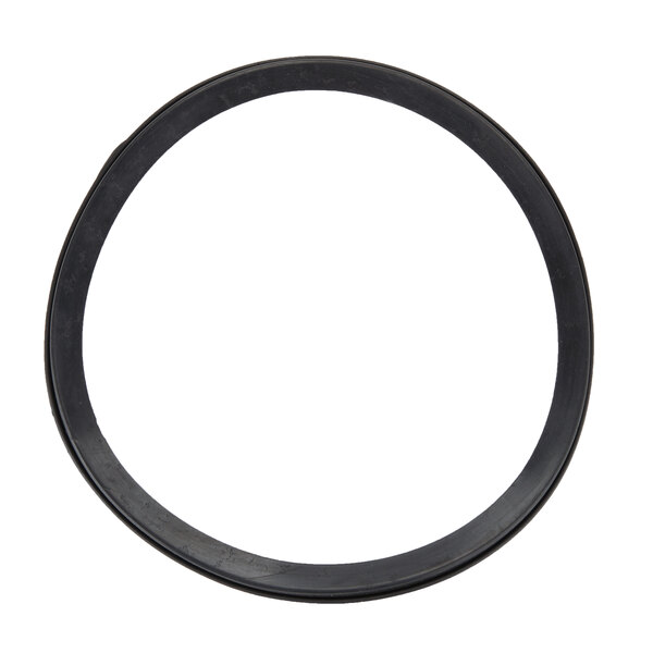 A black rubber gasket with a white background.